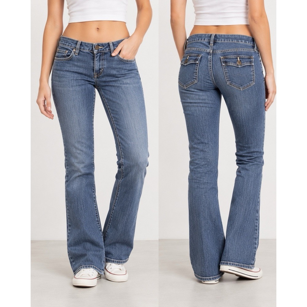 Lee Womens Mid Rise Bootcut Jeans Blue Size 10 Medium Lower On The Waist Denim